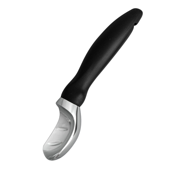 Restaurantware Comfy Grip Black Metal Ice Cream Scoop - 7 3/4" X 2" X 1 3/4" - 1 Count Box