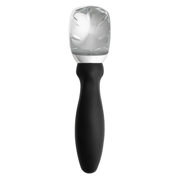 Restaurantware Comfy Grip Black Metal Ice Cream Scoop - 7 3/4" X 2" X 1 3/4" - 1 Count Box