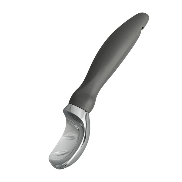 Restaurantware Comfy Grip Gray Metal Ice Cream Scoop - 7 3/4" X 2" X 1 3/4" - 1 Count Box