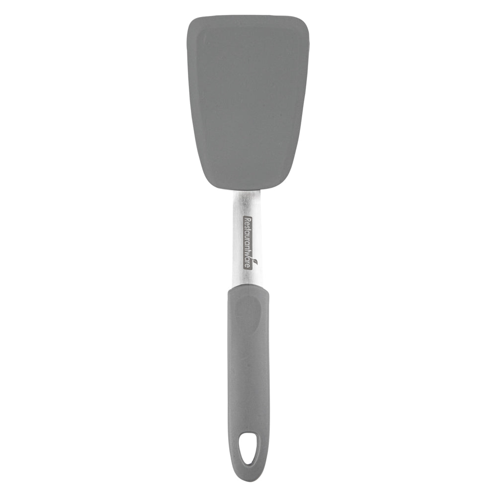 restaurantware Comfy Grip Gray Silicone Solid Turner - 12" - 1 count box