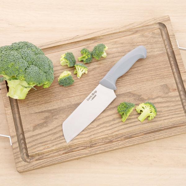 Restaurantware Comfy Grip Gray Stainless Steel 6.5" Vegetable Knife - 1 Count Box