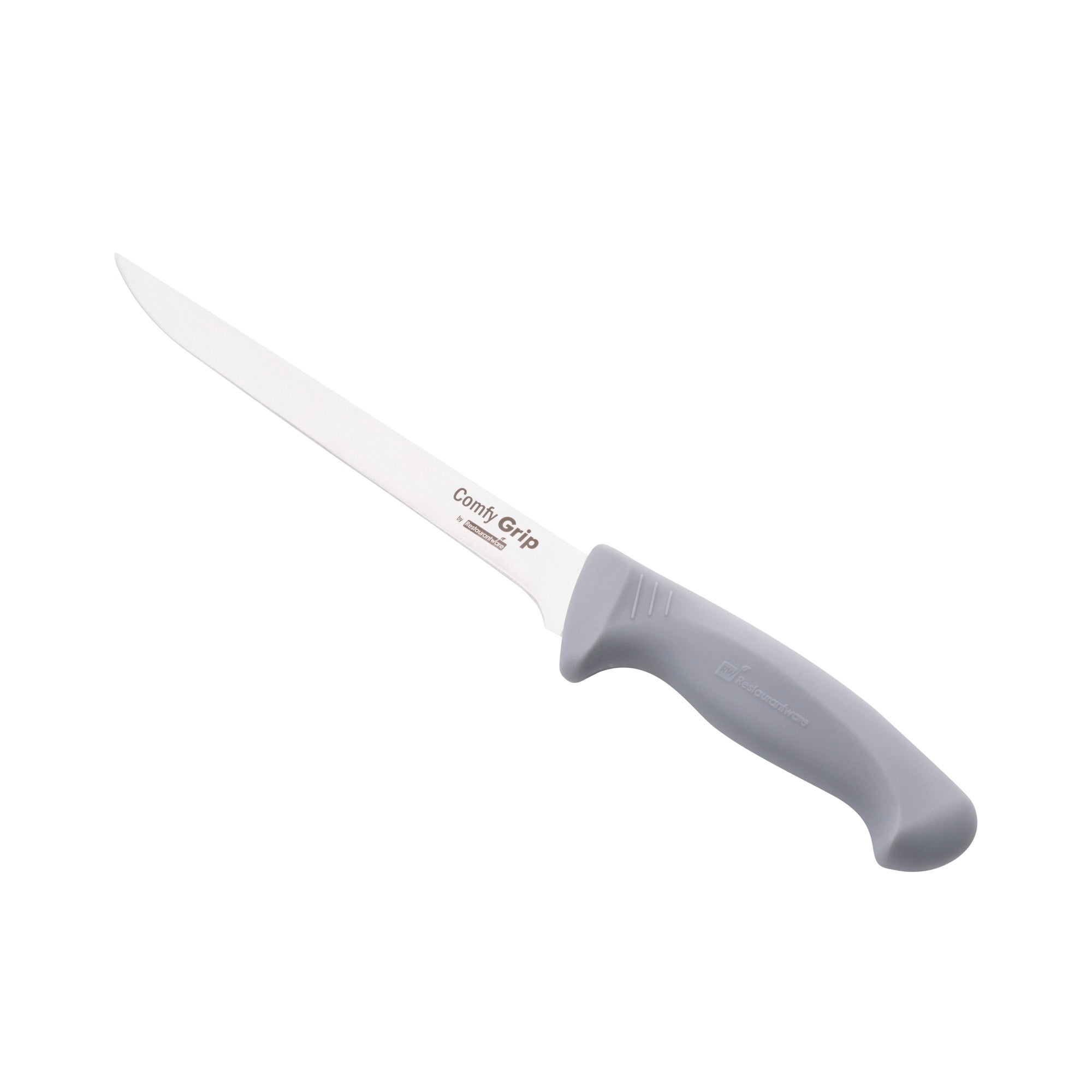 restaurantware Comfy Grip Gray Stainless Steel 8" Boning Knife - 1 count box