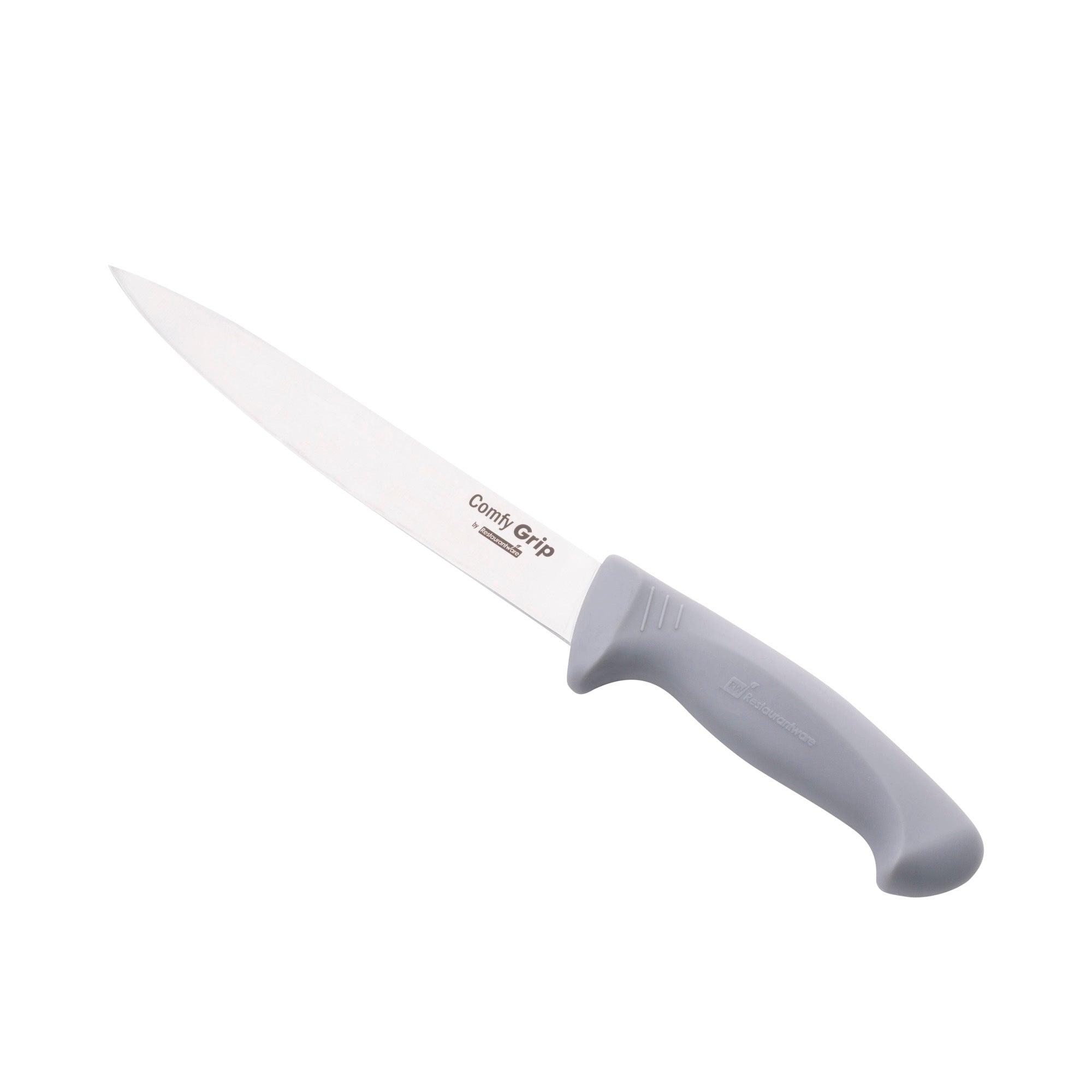 restaurantware Comfy Grip Gray Stainless Steel 8" Carving Knife - 1 count box