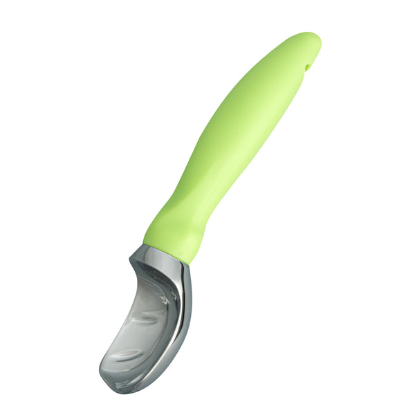 Restaurantware Comfy Grip Green Metal Ice Cream Scoop - 7 3/4" X 2" X 1 3/4" - 1 Count Box