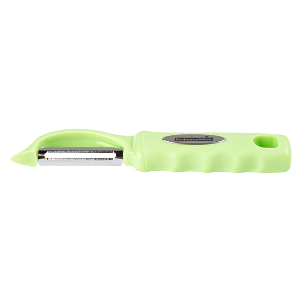 Restaurantware Comfy Grip Green Stainless Steel Vegetable Peeler - 7 1/2" - 1 Count Box