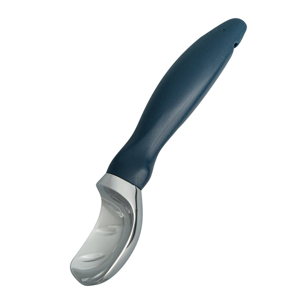 Restaurantware Comfy Grip Navy Blue Metal Ice Cream Scoop - 7 3/4" X 2" X 1 3/4" - 1 Count Box