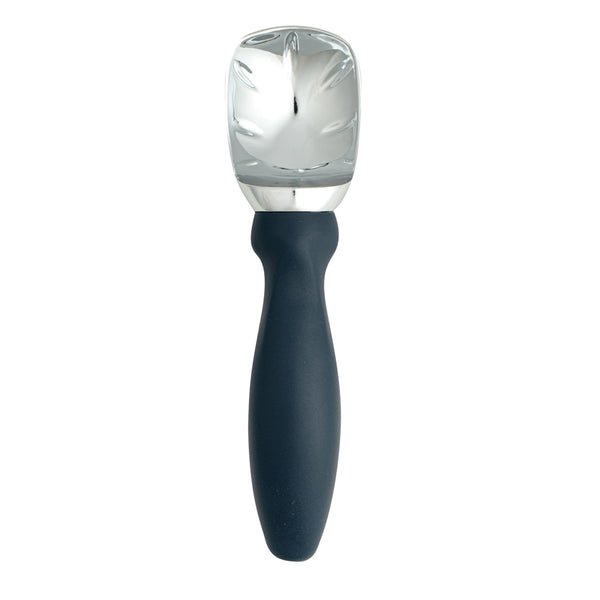 Restaurantware Comfy Grip Navy Blue Metal Ice Cream Scoop - 7 3/4" X 2" X 1 3/4" - 1 Count Box