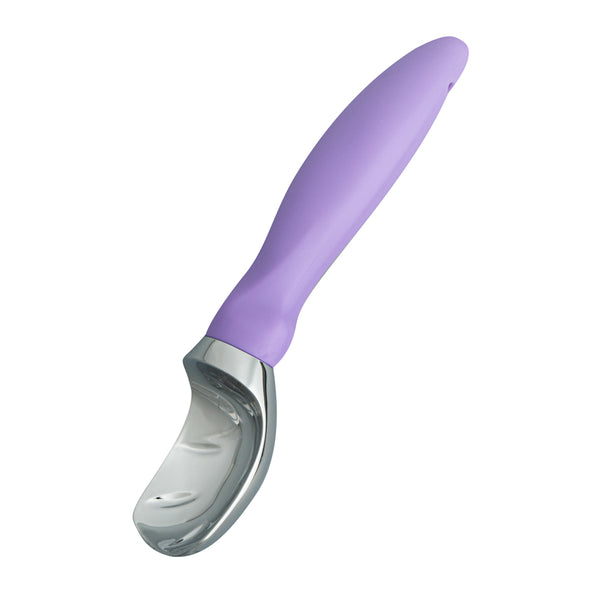 Restaurantware Comfy Grip Purple Metal Ice Cream Scoop - 7 3/4" X 2" X 1 3/4" - 1 Count Box