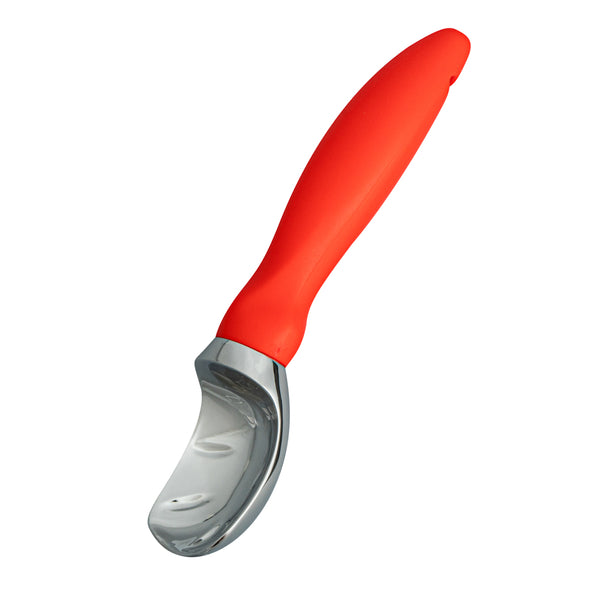 Restaurantware Comfy Grip Red Metal Ice Cream Scoop - 7 3/4" X 2" X 1 3/4" - 1 Count Box