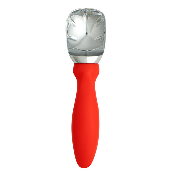 Restaurantware Comfy Grip Red Metal Ice Cream Scoop - 7 3/4" X 2" X 1 3/4" - 1 Count Box