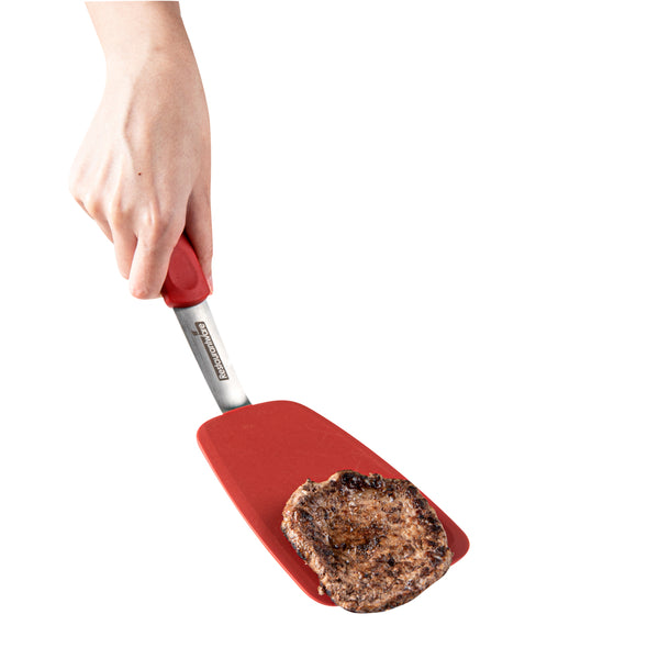 Restaurantware Comfy Grip Red Silicone Solid Turner - 13 1/4" - 1 Count Box