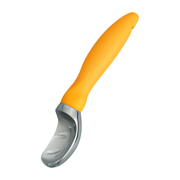 Restaurantware Comfy Grip Tangerine Orange Metal Ice Cream Scoop - 7 3/4" X 2" X 1 3/4" - 1 Count Box
