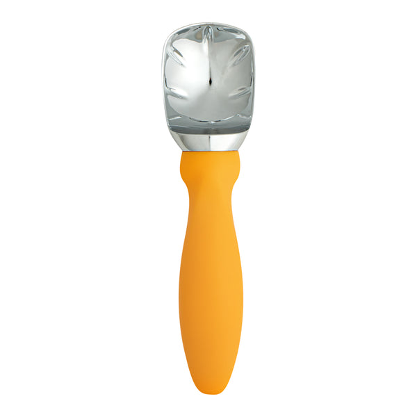 Restaurantware Comfy Grip Tangerine Orange Metal Ice Cream Scoop - 7 3/4" X 2" X 1 3/4" - 1 Count Box