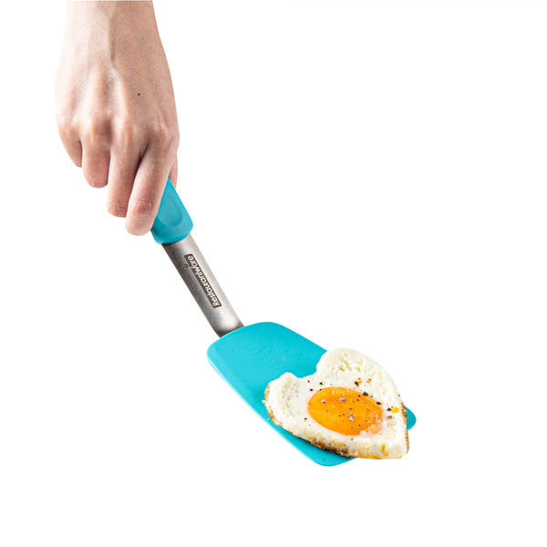 Restaurantware Comfy Grip Turquoise Silicone Solid Turner - 12" - 1 Count Box