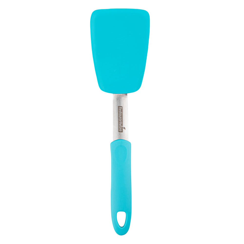 restaurantware Comfy Grip Turquoise Silicone Solid Turner - 12" - 1 count box