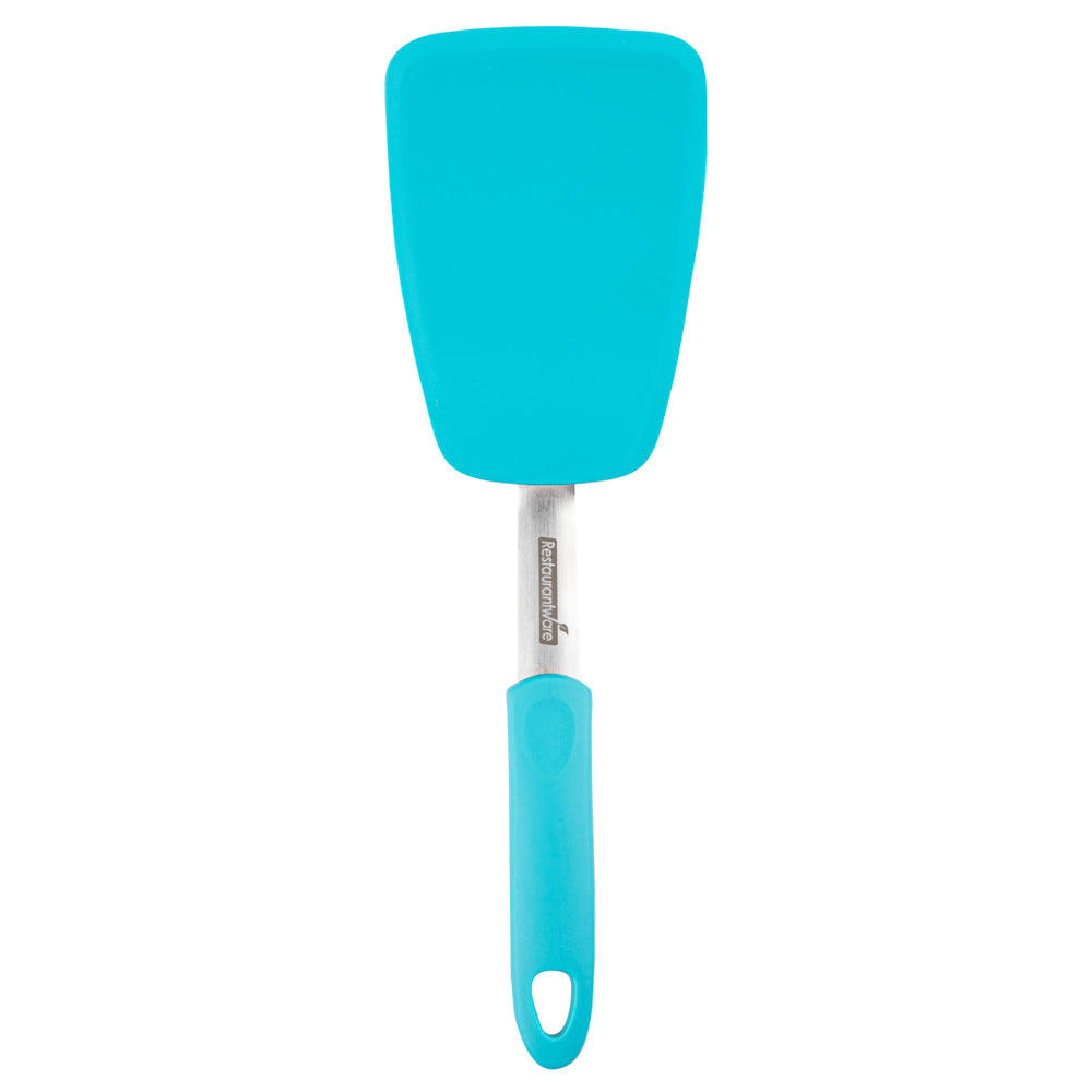 restaurantware Comfy Grip Turquoise Silicone Solid Turner - 13 1/4" - 1 count box