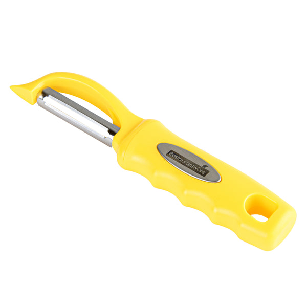 Restaurantware Comfy Grip Yellow Stainless Steel Vegetable Peeler - 7 1/2" - 1 Count Box