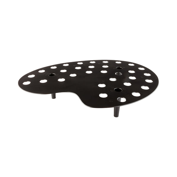Restaurantware Cone Tek Black Plastic Palette Cone Holder - For Mini Cones 35 Slots - 16" X 13" X 3" - 4 Count Box