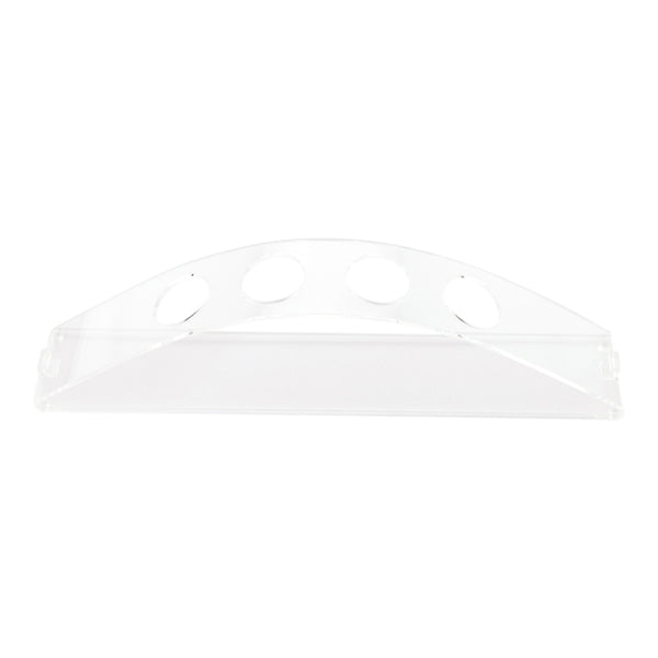 Restaurantware Cone Tek Clear Plastic Rising Sun Cone Stand - 4 Slots - 12" X 6" X 3 1/2" - 1 Count Box
