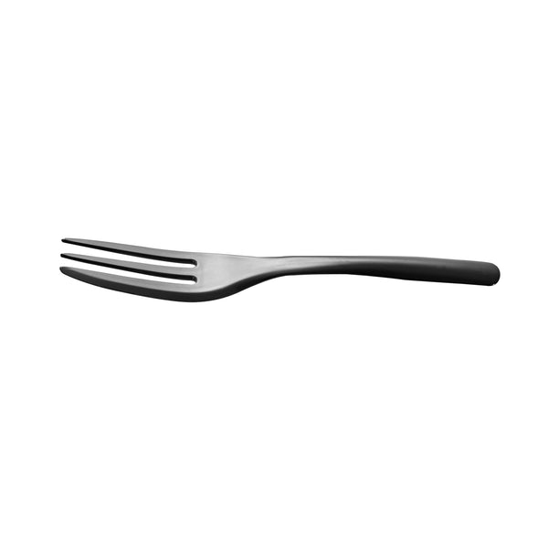 Restaurantware Coppetta Black Plastic Cake Fork With Knife Edge - 4" X 3/4" - 500 Count Box