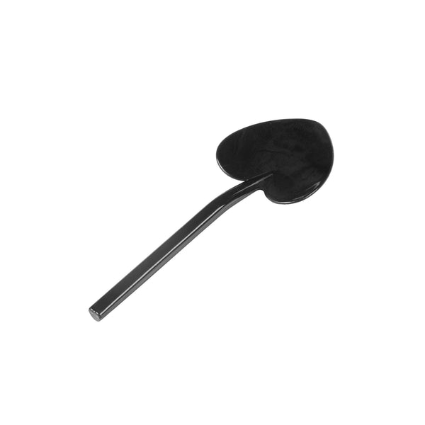 Restaurantware Coppetta Black Plastic Love Shovel Spoon - 3 1/2" X 1 1/4" - 500 Count Box