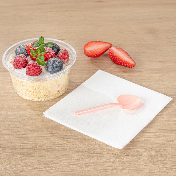 Restaurantware Coppetta Coral Plastic Love Shovel Spoon - 3 1/2" X 1 1/4" - 500 Count Box