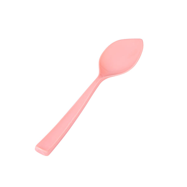 Restaurantware Coppetta Coral Plastic Petal Spoon - 4 1/2" X 1" - 500 Count Box