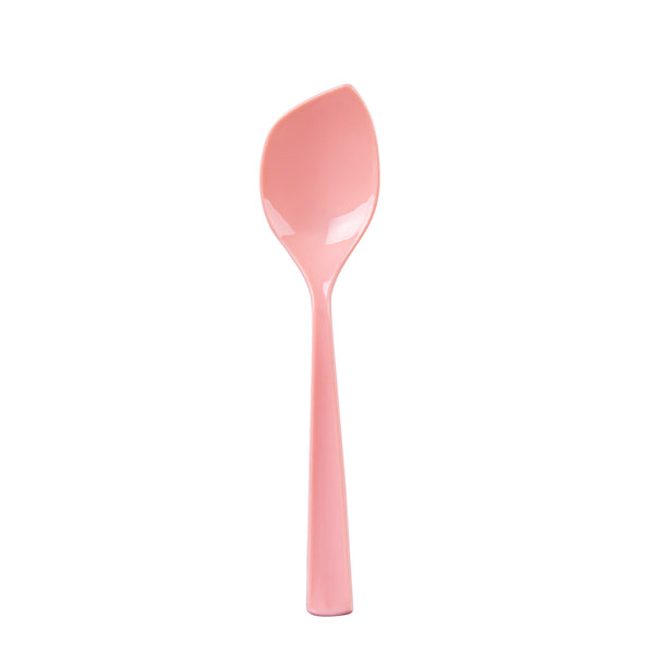 Restaurantware Coppetta Coral Plastic Petal Spoon - 4 1/2" X 1" - 500 Count Box