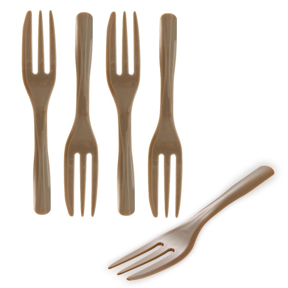 restaurantware Coppetta Fashion Gray Plastic Cake Fork with Knife Edge - 4" x 3/4" - 500 count box