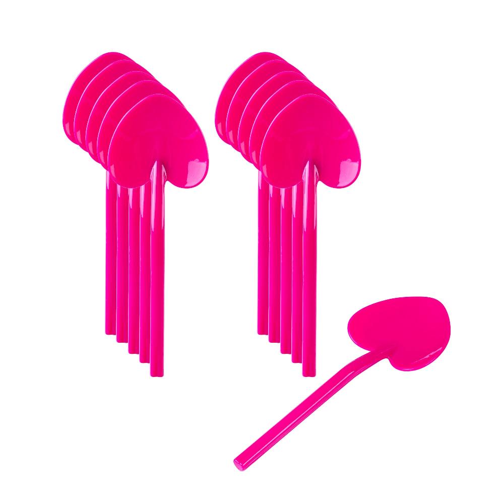 restaurantware Coppetta Magenta Plastic Love Shovel Spoon - 3 1/2" x 1 1/4" - 500 count box