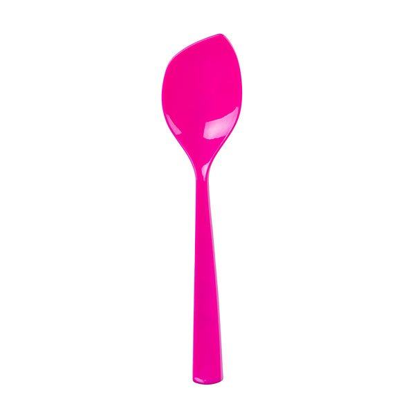 Restaurantware Coppetta Magenta Plastic Petal Spoon - 4 1/2" X 1" - 500 Count Box