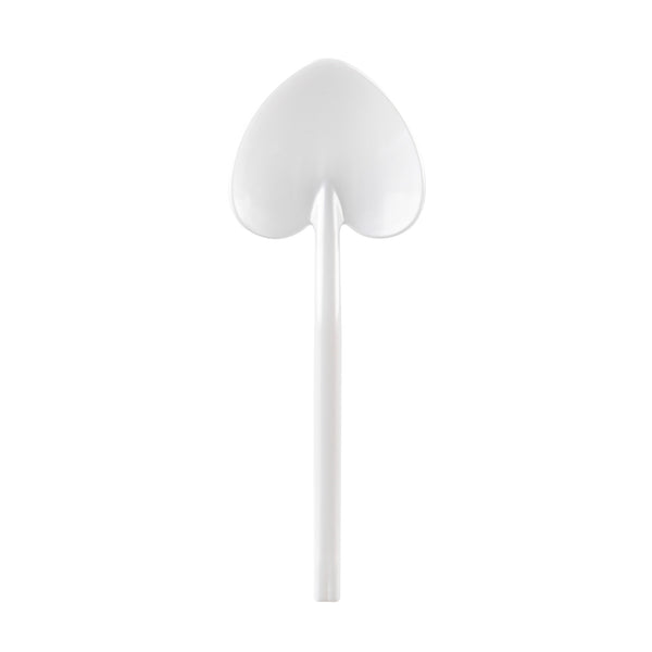 Restaurantware Coppetta Pearl White Plastic Love Shovel Spoon - 3 1/2" X 1 1/4" - 500 Count Box