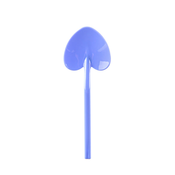 Restaurantware Coppetta Periwinkle Plastic Love Shovel Spoon - 3 1/2" X 1 1/4" - 500 Count Box