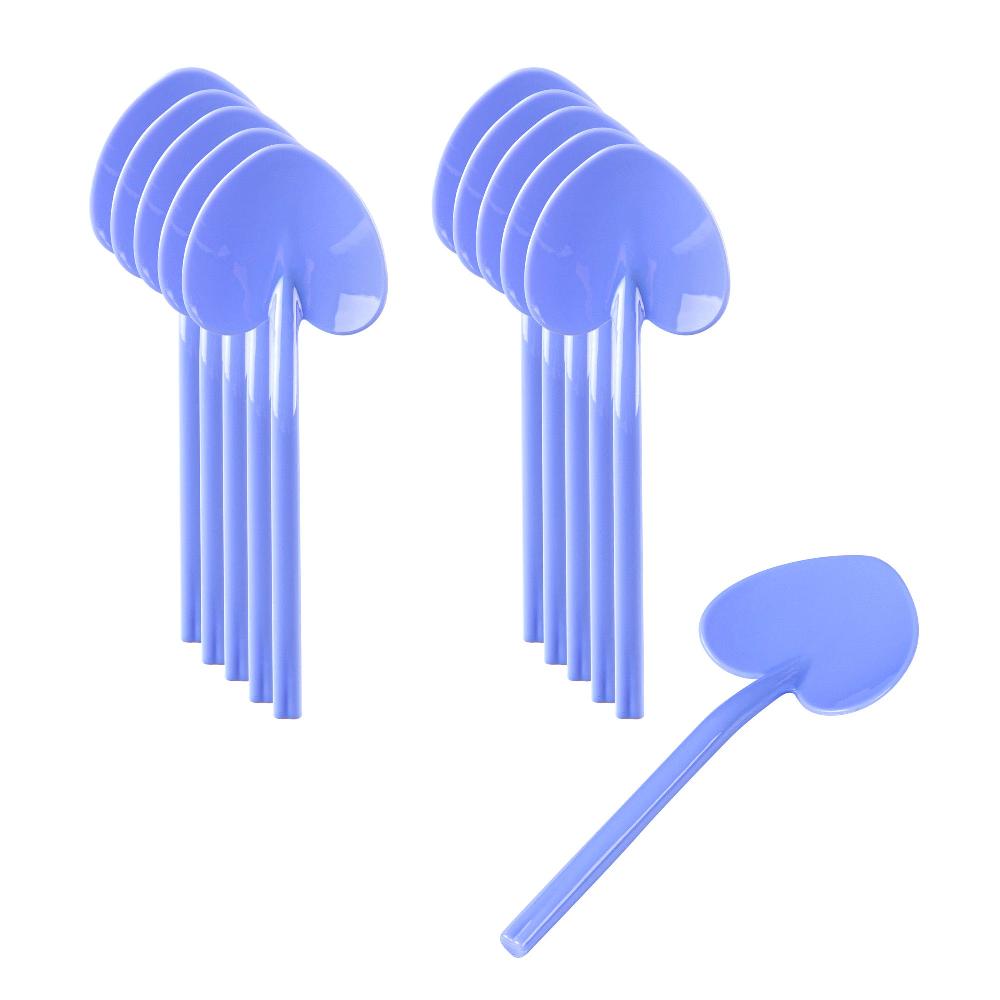 restaurantware Coppetta Periwinkle Plastic Love Shovel Spoon - 3 1/2" x 1 1/4" - 500 count box