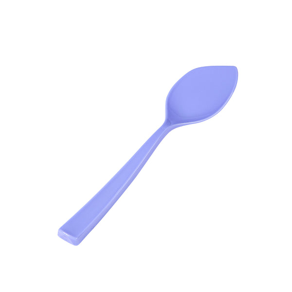 Restaurantware Coppetta Periwinkle Plastic Petal Spoon - 4 1/2" X 1" - 500 Count Box