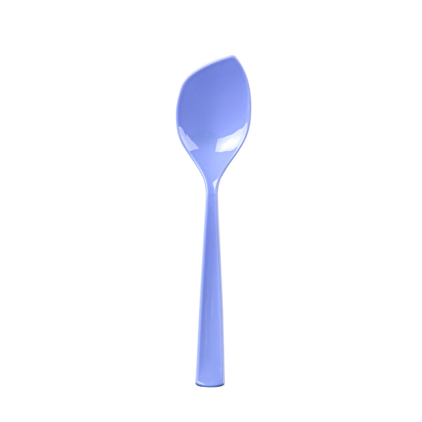 Restaurantware Coppetta Periwinkle Plastic Petal Spoon - 4 1/2" X 1" - 500 Count Box