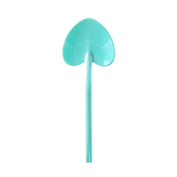 Restaurantware Coppetta Teal Plastic Love Shovel Spoon - 3 1/2" X 1 1/4" - 500 Count Box