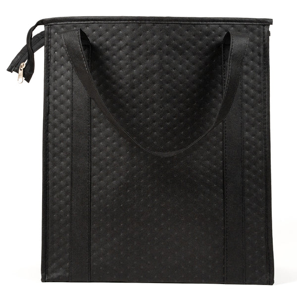 Restaurantware Delivery Tek Black Food Delivery Bag - Insulated - 15" X 13 1/4" X 9 1/2" - 10 Count Box
