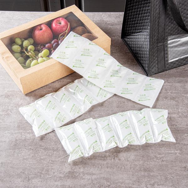 Restaurantware Delivery Tek Plastic Shipping Ice Pack - 1 X 6 Cells - 15 1/4" X 5 3/4" - 100 Count Box