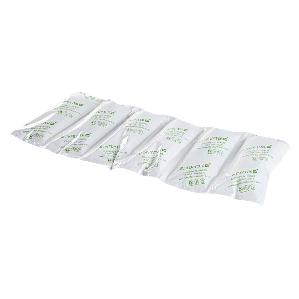 restaurantware Delivery Tek Plastic Shipping Ice Pack - 1 x 6 Cells - 15 1/4" x 5 3/4" - 100 count box