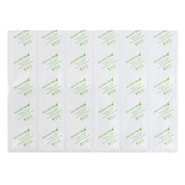 Restaurantware Delivery Tek Plastic Shipping Ice Pack - 2 X 6 Cells - 15 1/4" X 11 1/2" - 100 Count Box