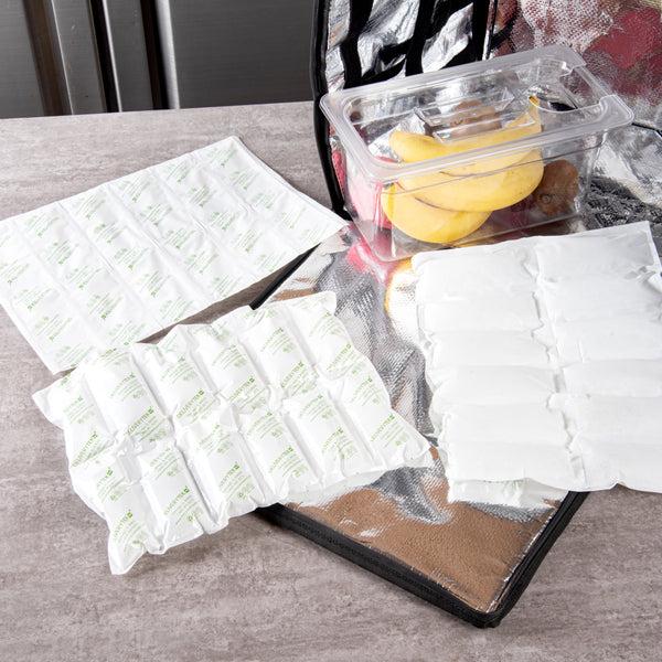 Restaurantware Delivery Tek Plastic Shipping Ice Pack - 2 X 6 Cells - 15 1/4" X 11 1/2" - 100 Count Box