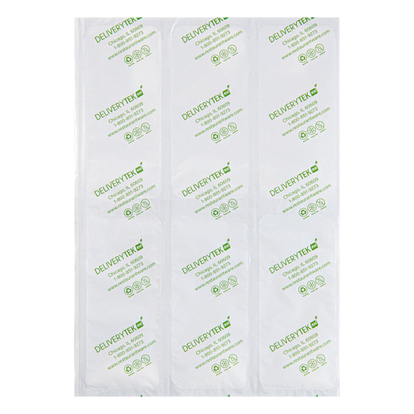 Restaurantware Delivery Tek Plastic Shipping Ice Pack - 3 X 2 Cells - 11 1/2" X 7 3/4" - 100 Count Box