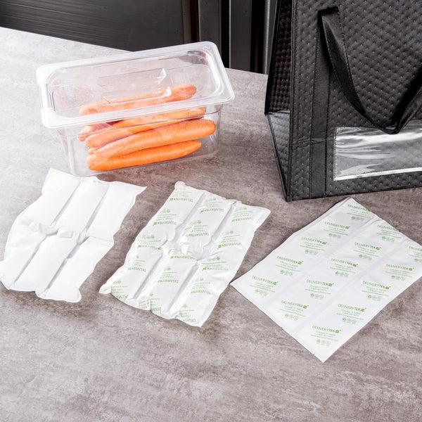 Restaurantware Delivery Tek Plastic Shipping Ice Pack - 3 X 2 Cells - 11 1/2" X 7 3/4" - 100 Count Box