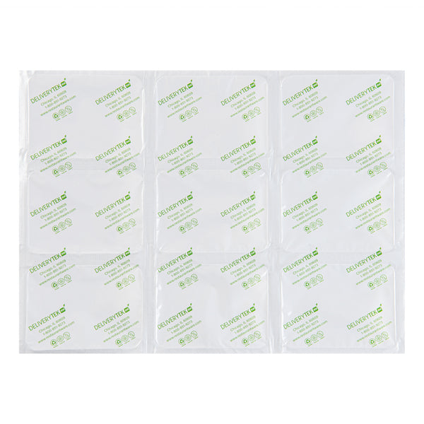 Restaurantware Delivery Tek Plastic Shipping Ice Pack - 3 X 3 Cells - 15 1/4" X 11 1/2" - 100 Count Box