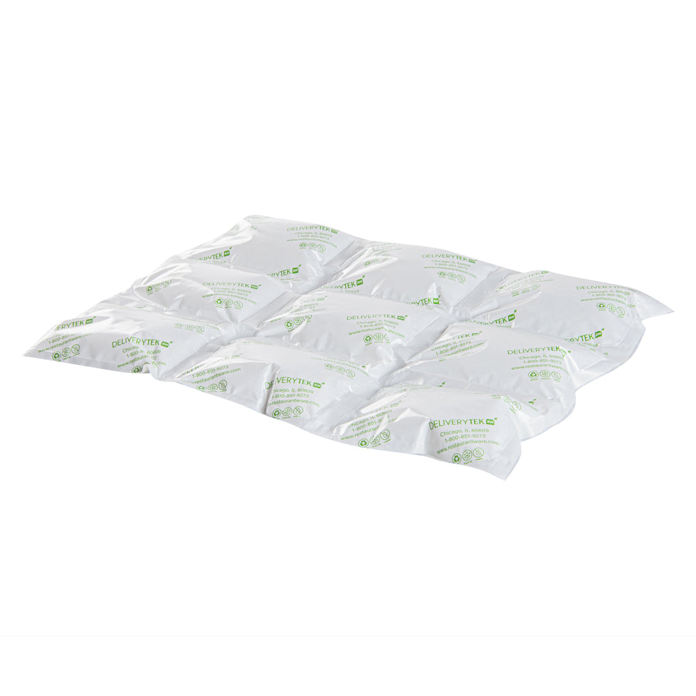 restaurantware Delivery Tek Plastic Shipping Ice Pack - 3 x 3 Cells - 15 1/4" x 11 1/2" - 100 count box