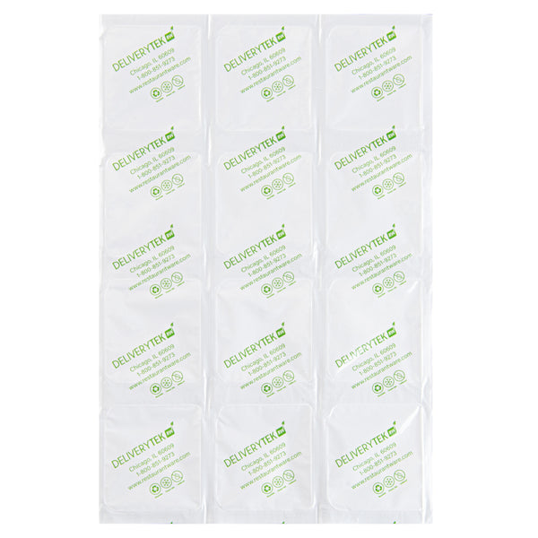 Restaurantware Delivery Tek Plastic Shipping Ice Pack - 3 X 4 Cells - 11 1/2" X 7 3/4" - 100 Count Box