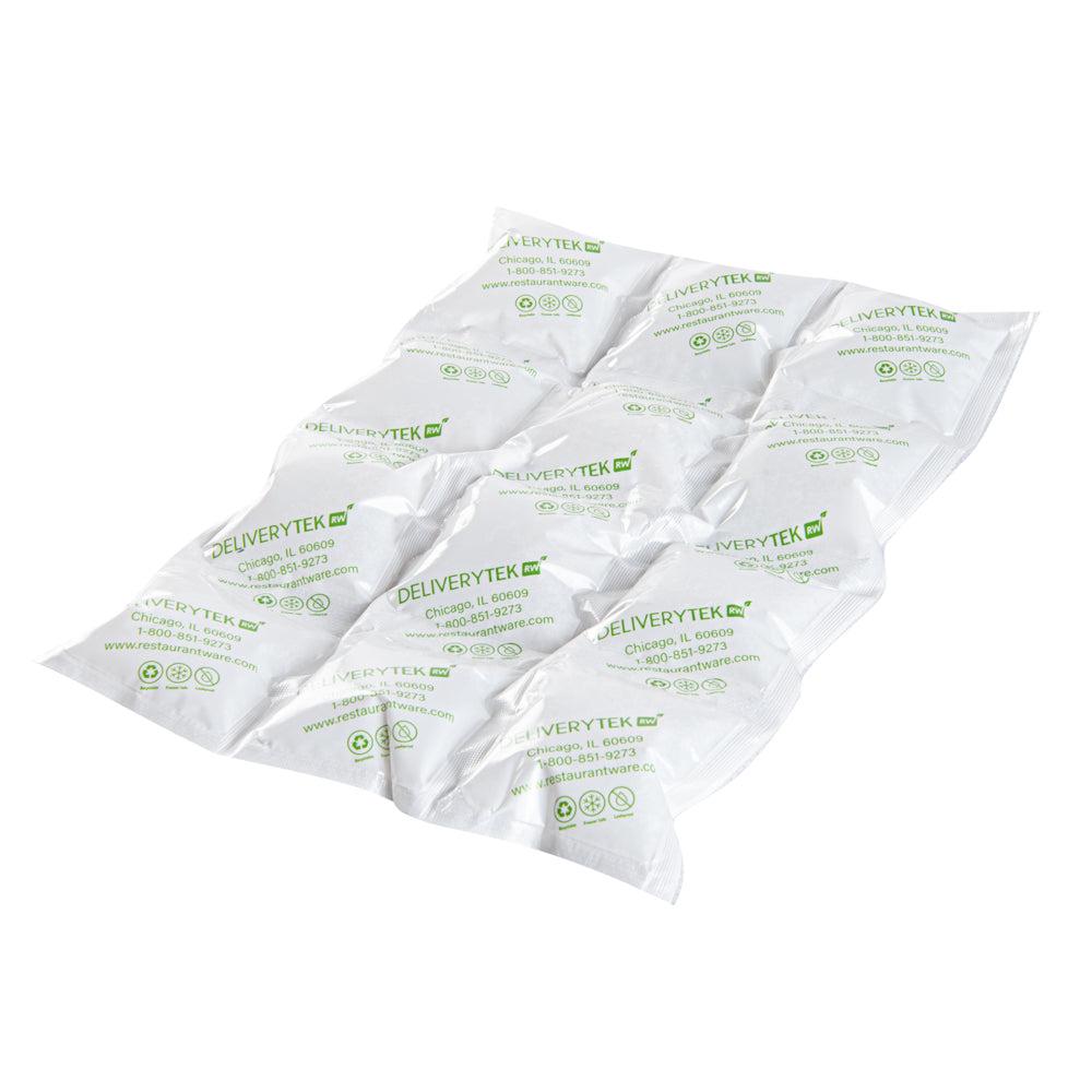 restaurantware Delivery Tek Plastic Shipping Ice Pack - 3 x 4 Cells - 11 1/2" x 7 3/4" - 100 count box