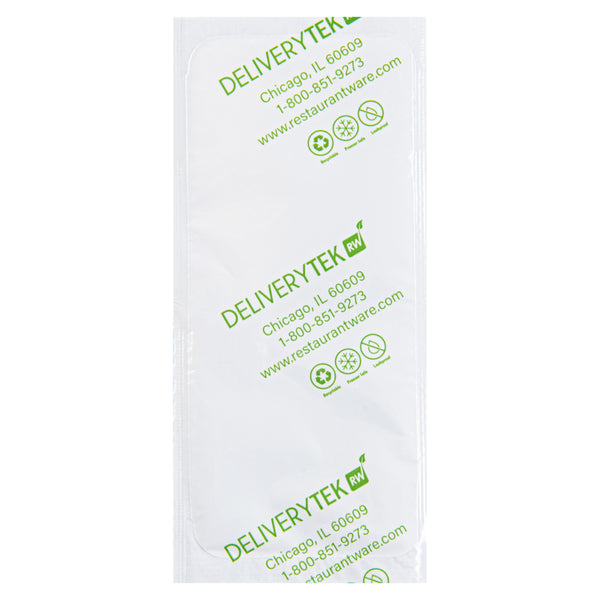 Restaurantware Delivery Tek Plastic Shipping Ice Pack - 5 3/4" X 2 1/2" - 100 Count Box