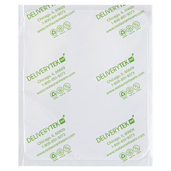 Restaurantware Delivery Tek Plastic Shipping Ice Pack - 6 1/4" X 5" - 100 Count Box